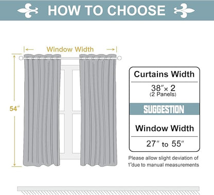 ChrisDowa Grommet Room Darkening Curtains for Bedroom and Living Room - 2 Panels Set Thermal Insulated Blackout Curtains (Mustard Yellow, 38W x 54L)