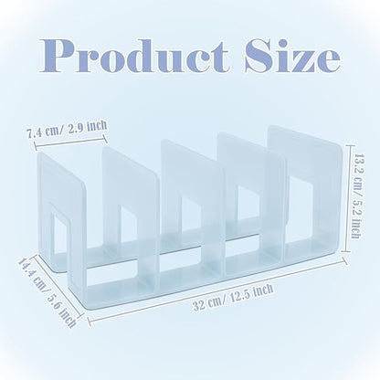 BAYTORY 2Pcs Acrylic File Holder Purse Organizer, Sturdy Desktop File Sorter Organizer, Binder Shelf for Office Desk Kitchen Shelf Closet (Blue)