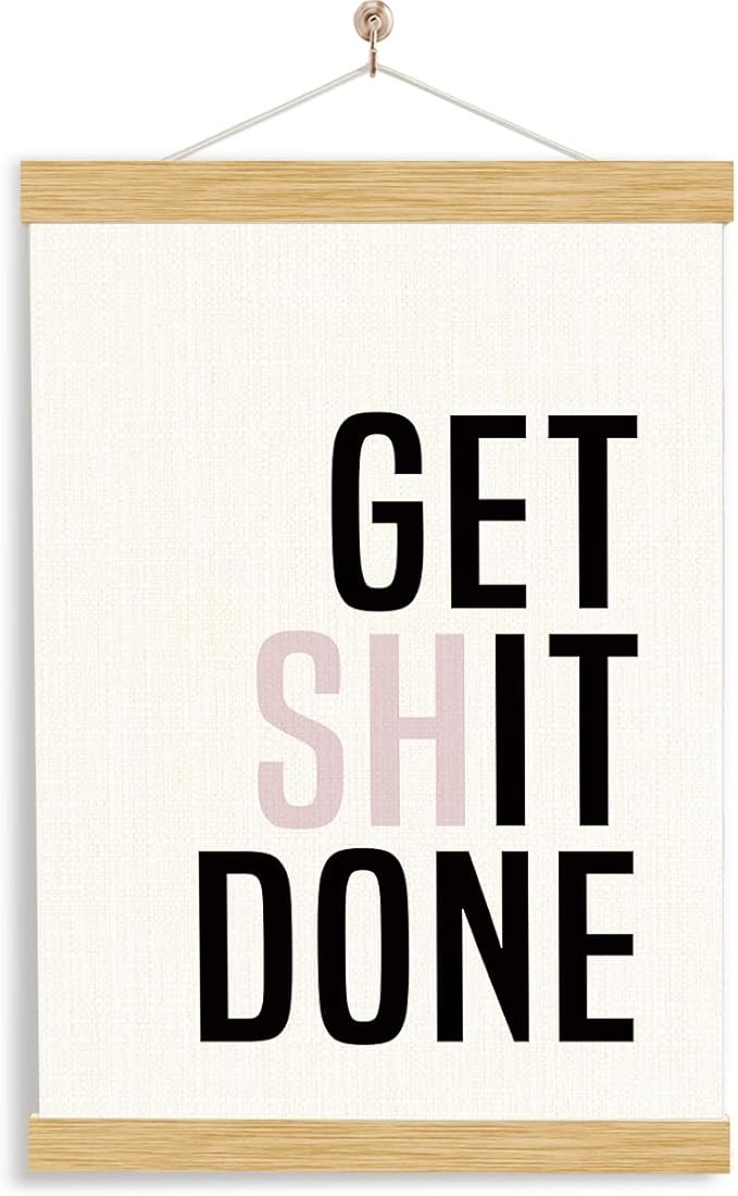 YGSDZY Motivational Canvas Poster, Get Shit Done Poster, Decorative Wall Art Posters, Home Office Decor, Bathroom Wall Hanging Decors, Funny Inspirational Decor Art, 11.8 * 15.7