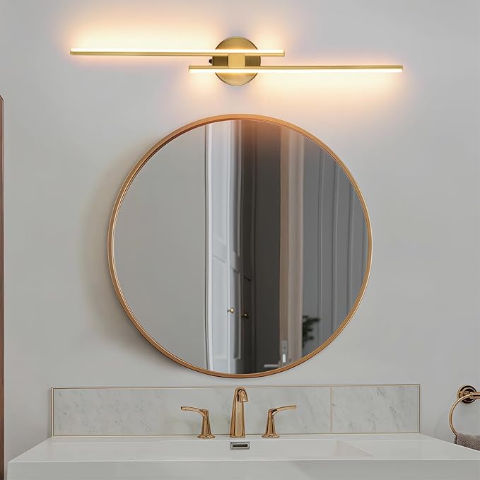 Battery Operated Wall Sconce Set of 2,Gold 31.4" 3000K-6500K LED Dimmable Wall Sconces with Remote Control,Wireless Wall Light USB Rechargeable for Bedroom Hallway Living Room Background Wall Lighting