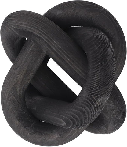 Pongnas Decorative Wood Chain Links for Home Dcor - Rustic Links for Living Room, Coffee Shop & More in Elegant (Black)