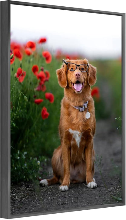 jenesaisquoi Upload Your Photo Image Custom Personalized Photo to Poster Printing Home Decor Wall Art Prints (Black Frame, 12" x 16")