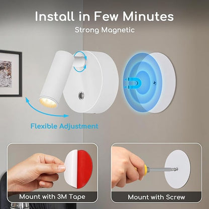 Wireless LED Spotlight Indoor with Remote Up Lights Indoor Dimmable Picture Light Battery Operated with Timer Rechargeable Spot Lights Accent Uplighting for Plant Wall Art, 1 Pack