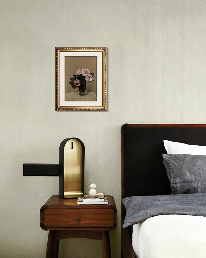 InSimSea Gold Framed Canvas Wall Art Room Decor Vintage Floral Bathroom Wall Decor Rustic Natural Botanical Oil Printing Prints Artwork for Living Room Bedroom Farmhouse 16×13in