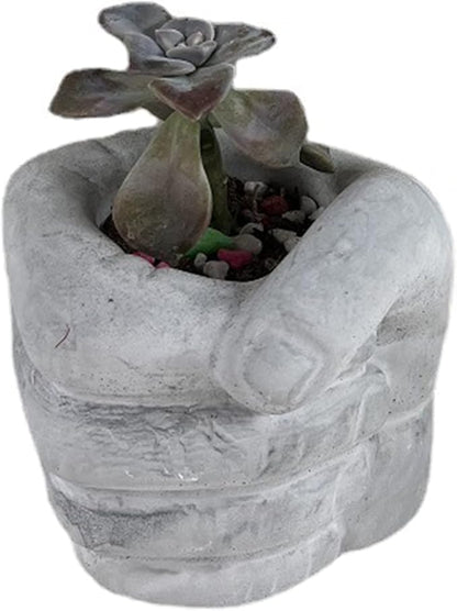 Fist Silicone Flower Pot Concrete Mold Succulent Planter Molds Vase Left Right Hand Pen Holder Storage Box Mould Epoxy Resin Clay Cement Moulds (Right Hand)