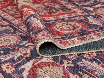 Keen Home Design 10x14 Rug - Machine Washable Area Rug with Non-Slip Backing, Ideal for Living Room, Dining Room, Bedroom - Vintage, Easy Clean, Durable, Low Pile Rug - (9'7" x 14')