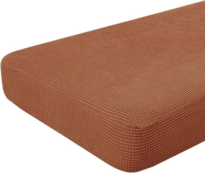 Hokway Couch Cushion Covers Stretch Cushion Covers Sofa Seat Cushion Slipcover Cushion Protector(Brick, Large)