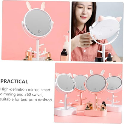 Smart Dimming Led Vanity Mirror High-Definition Lighted Makeup Tabletop