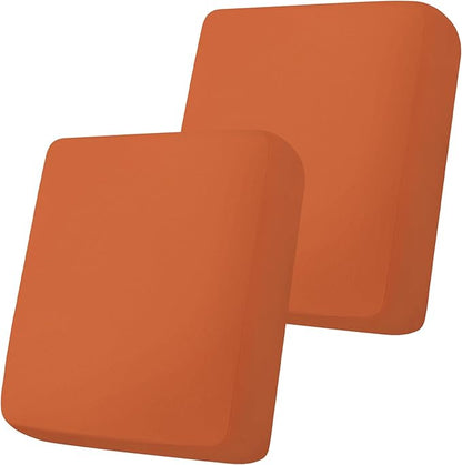 Smiry Printed Couch Cushion Covers, Stretch Soft Couch Covers for Sofa, Washable Non-Slip Sofa Slipcover Furniture Protector for Indoor and Outdoor (2 Pack, Rust)