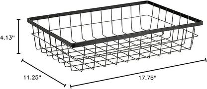 G.E.T. WB-1814-MG Urban Renewal 17.75" x 11.25" Wire Basket, 4" Tall, Metal