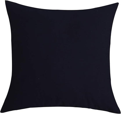 TangDepot Cotton Solid Throw Pillow Covers, 24" x 24" , Dark Navy, 1 Count (Pack of 1)