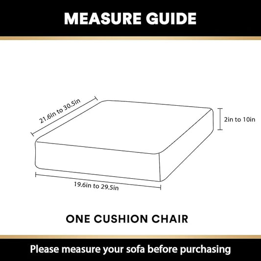 PrinceDeco Stretch Velvet Couch Cushion Cover,Soft Fitted Cushion Slipcover for Arm Chair Sofa Cushion Furniture Protector Seat Cushion Sofa Cover Width Up to 29.5", Navy