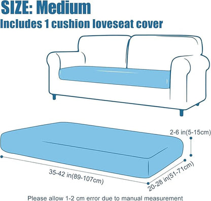Smiry Waterproof Couch Cushion Covers, Stretch Jacquard Sectional Couch Covers, L Shape Chaise Lounge Sofa Slipcover, Washable Elastic Furniture Protector for Pets, Kid (Medium, Dark Grey)