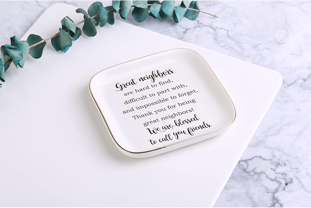 Scwhousi Ring Dish Jewelry Tray for Friend Mom Sister Maid of Honor,Birthday Mother's Day Christmas Gifts