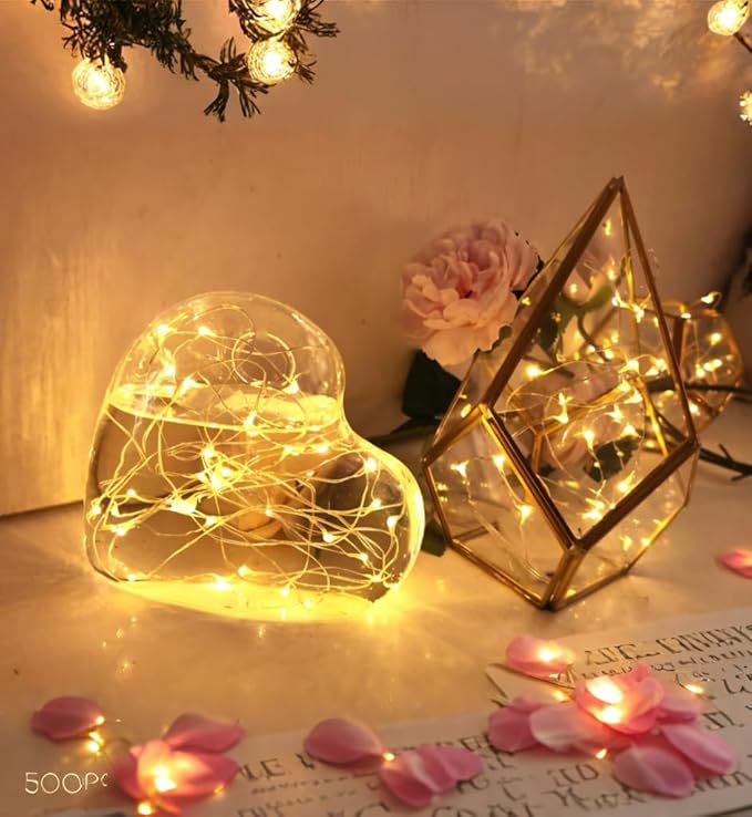 OakHaomie 6 Pack Fairy Lights Battery Operated No Remote LED Starry String Lights 30 Micro Starry LEDs on 10ft Silvery Copper Wire Light for DIY Wedding Centerpiece Table Decorations (Warm White)