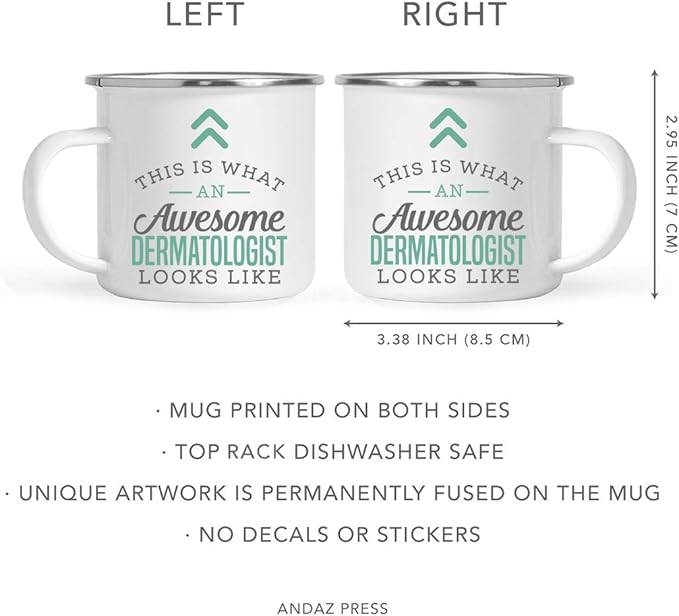 Andaz Press 11oz. Stainless Steel Campfire Coffee Mug Gift, This is What an Awesome Dermatologist Looks Like, 1-Pack, Birthday Gift Ideas Coworker Him Her, Includes Gift Box