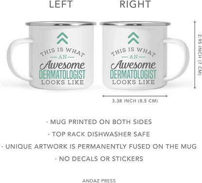 Andaz Press 11oz. Stainless Steel Campfire Coffee Mug Gift, This is What an Awesome Dermatologist Looks Like, 1-Pack, Birthday Gift Ideas Coworker Him Her, Includes Gift Box