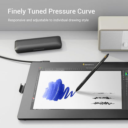 Xencelabs Pen Display 16 Bundle with Quick Keys, 16" 4K OLED Portable Drawing Tablet with Screen Graphic Design Display with 2 Battery-Free Pens for Win/Win-ARM/macOS/Linux, Black