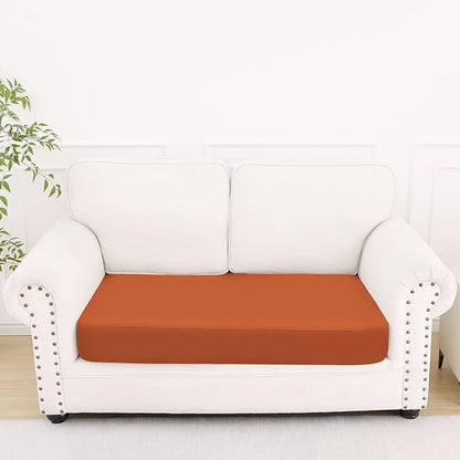 Smiry Printed Couch Cushion Covers, Stretch Soft Couch Covers for Sofa, Washable Non-Slip Sofa Slipcover Furniture Protector for Indoor and Outdoor (Medium,Rust)