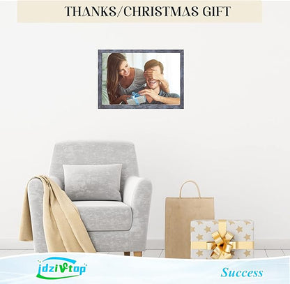 16x20 Frame Rustic Blue, 20x16 Picture Poster Frame, Horizontal Vertical Hanging, Large 16 by 20 Wall Gallery Family Concert Portrait Photo Frame Anniversary/Birthday/Wedding/Thank you/Christmas Gift