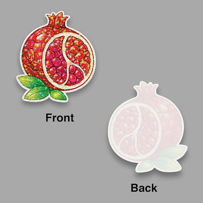 Ruby Pomegranate Fruit Acrylic Suncatcher, Window Hanging Sun Catcher Ornament, Crystal Prism Light Catcher Decor, Sunlight Window Decor, Aesthetic Home Decor Gift