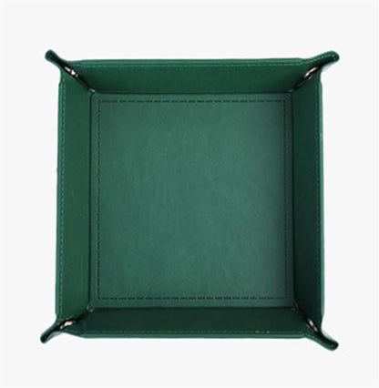 siduater Valet Tray Desktop Storage Organizer – Vegan Leather Catchall Tray Bedside Vanity Tray Nightstand Caddy Holder for Remote Controller, Watch, Keys, Phone, Wallet, Coin, Jewelry, Midnight Green