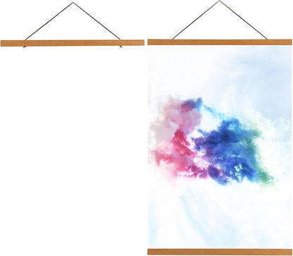 Medog Magnetic Poster Hanger Frame, 8x10 8x12 8x18 Poster Frame,For Magnet Canvas Print Poster Hanging Kit, Teak,1 Pack