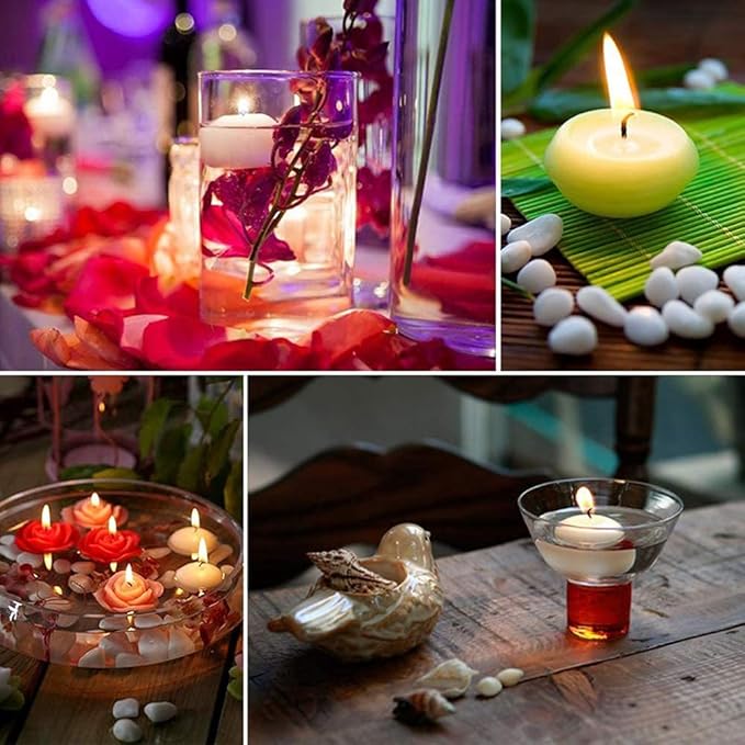 Lotus Flower Votive Tealight Candle Holder,Copper Buddhist Candlestick Holder,Tibetan Buddhist Water Offering Cup,Oil Lamp Holder for Meditation Buddha Altar with 4PCS Floating Canldes (Bronze)