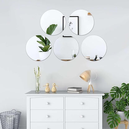 Efavormart 14" Round Glass Mirror Wedding Party Table Decorations Centerpieces - 4 PCS