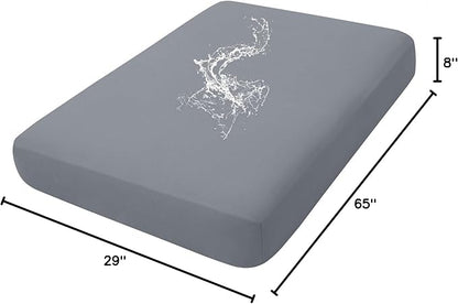 hyha Waterproof Couch Cushion Covers, Stretch Sofa Couch Seat Slipcover for Dog Washable, Non-Slip Waterproof Outdoor Cushion Covers for Patio Furniture Replacement (1 Piece for Large, Dark Grey)