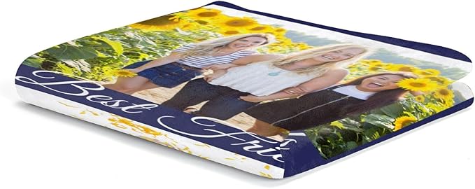 Personalized Gifts for Best Friend Custom Blankets with Photos and Text Multiple Colors Sizes Soft Flannel Gifts for Women Birthday Gifts for Best Friend