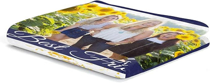 Personalized Gifts for Best Friend Custom Blankets with Photos and Text Multiple Colors Sizes Soft Flannel Gifts for Women Birthday Gifts for Best Friend
