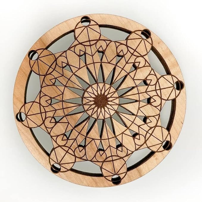 Geometric Wood Coasters Set of 4 - Laser Cut