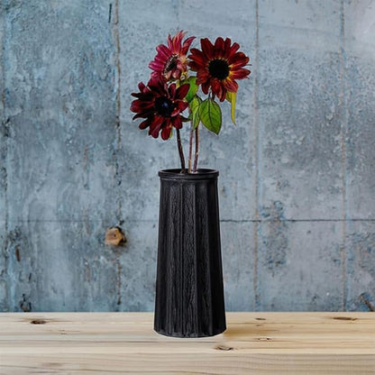 Bronze Vintage Vase, 10 Inches Antique Glass Vase Rustic European Unique Chic Style for Tabletop, Kitchen, Office, Living Room Decoration