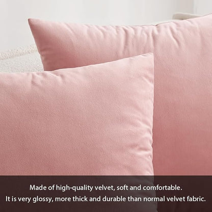 MIULEE Velvet Throw Pillow Covers 12x20 Inch, Pack of 2 - Dusty Pink, Soft Solid Lumbar Decorative Pillow Covers Modern Luxury Home Decor for Spring Couch Sofa Bedroom Livingroom