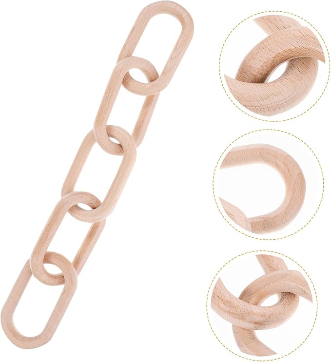 Wood Chain Link Decor Minimalist Wood Art Sculpture for Living Room Versatile Home Decoration Rustic Aesthetic for Festive Occasions and