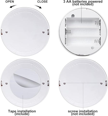 Tuanse 12 Pcs Battery Operated Spotlights Indoor LED Spot Display Lights Battery Powered Uplights 13 Colors Dimmable Mini Accent Lighting for Art Pictures Painting Closet(White)