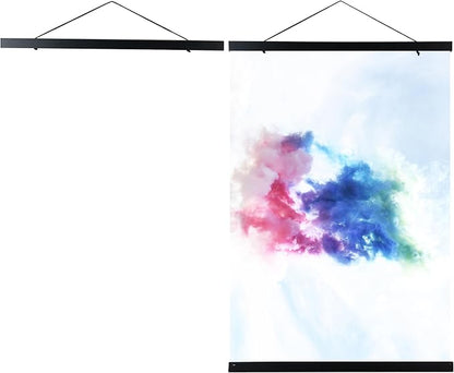 Medog Magnetic Poster Hanger Frame, 8x10 8x12 8x18 Poster Frame,For Magnet Canvas Print Poster Hanging Kit,Black,1 Pack