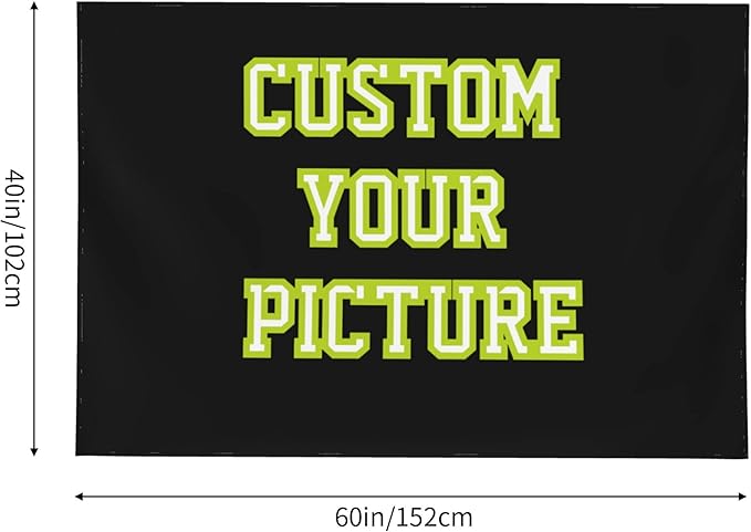 JINJUREN Custom Tapestry Upload Images Personalized Custom Tapestry Customized Backdrop Banner Print Any of Your Design Photo/Text/Logo