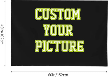 JINJUREN Custom Tapestry Upload Images Personalized Custom Tapestry Customized Backdrop Banner Print Any of Your Design Photo/Text/Logo