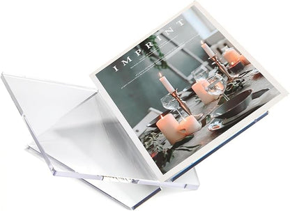 Acrylic Book Stand Large Clear Acrylic Book Holder, 12.5" x 9.5" x 5.7", Open Book Holder Stand for Display and Reading Cookbooks, Art Books, Bibles, Magazines - Home and Office