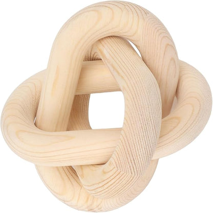 Pongnas Decorative Wood Chain Links for Home Dcor - Rustic Links for Living Room, Coffee Shop & More in Elegant (Light Brown)