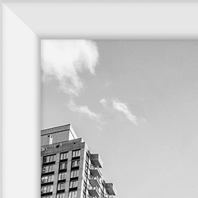 Americanflat 24x36 Poster Frame with Polished Plexiglass - White Picture Frame - Wide Photo Frames Made of Engineered Wood for Vertical or Horizontal Wall Display - Epic Collection - White