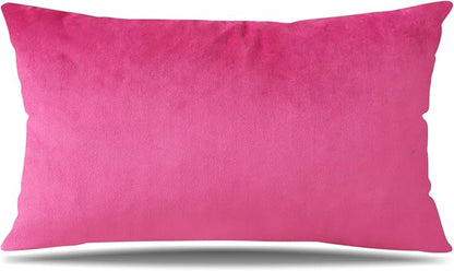 Artscope Luxury Velvet Pillow Covers Decorative Rectangle Pillowcases Soft Solid Cushion Cases for Couch Sofa Bedroom Car Decor 12x20 Inch Hot Pink