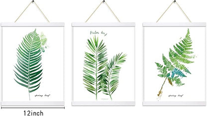 3 Pack Magnetic Poster Hanger Frame 12 Inch White, 12x18 12x16 12x24 Poster Frame Wood Magnet Frames Hangers for Photos, Pictures, Prints, Maps, Canvas Artwork,Diamond Art Painting