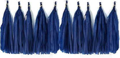 30pcs Paper Tassels Garland Banner Tissue Paper Tassel DIY Hanging Paper Decorations Party Tassel Garland Decor Baby Shower Nursery Wedding Festival Baby Shower Decoration(30, Royal Blue)