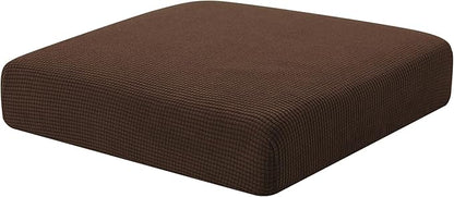 Hokway Couch Cushion Covers Stretch Cushion Covers Sofa Seat Cushion Slipcover Cushion Protector(Chocolate, Small)
