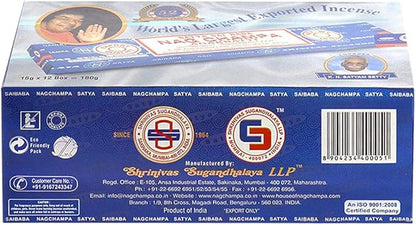 Nag Champa Incense Sticks 15g x 12 and Incense Stick Holder Bundle