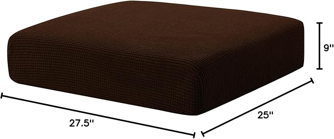 Hokway Couch Cushion Covers Stretch Cushion Covers Sofa Seat Cushion Slipcover Cushion Protector(Chocolate, Small)