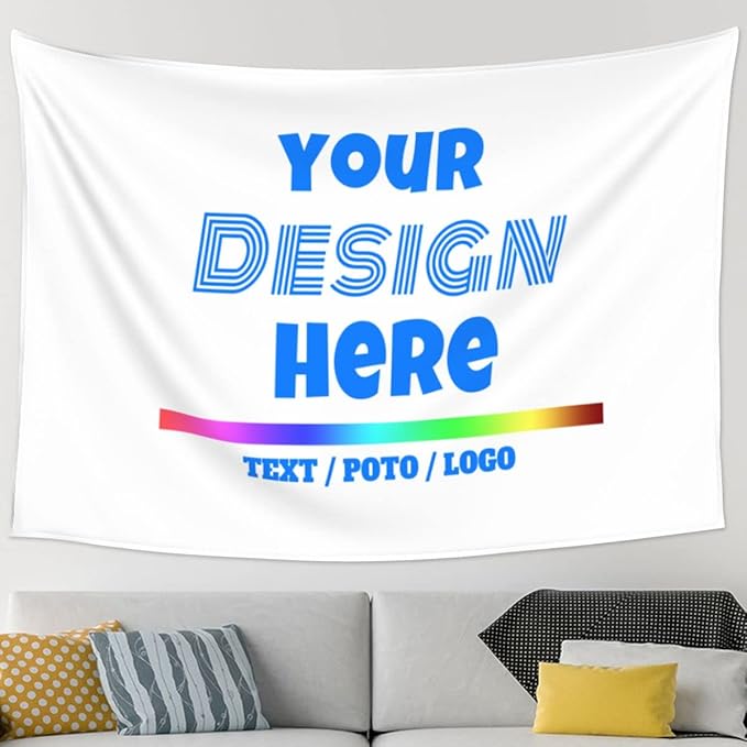 Personalized Backdrop with Photos TextCustom Tapestry Wedding Funny Backdrop Decoration Wall 90x60 Tapestry